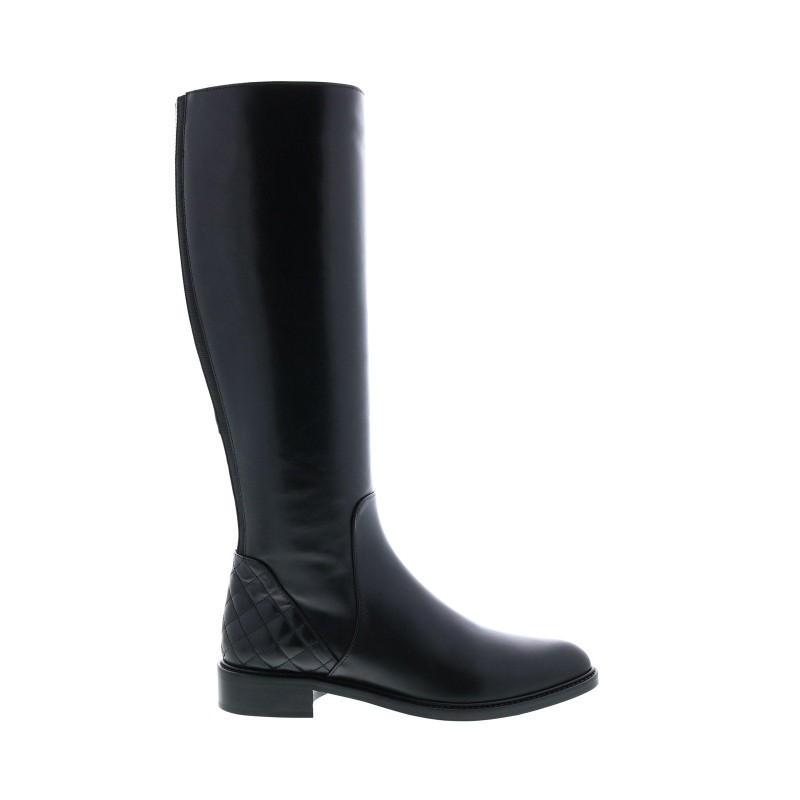 Aquatalia Geneva Calf Elastic 34l0693-blk Womens Black Leather Zipper Knee High Boots (2)