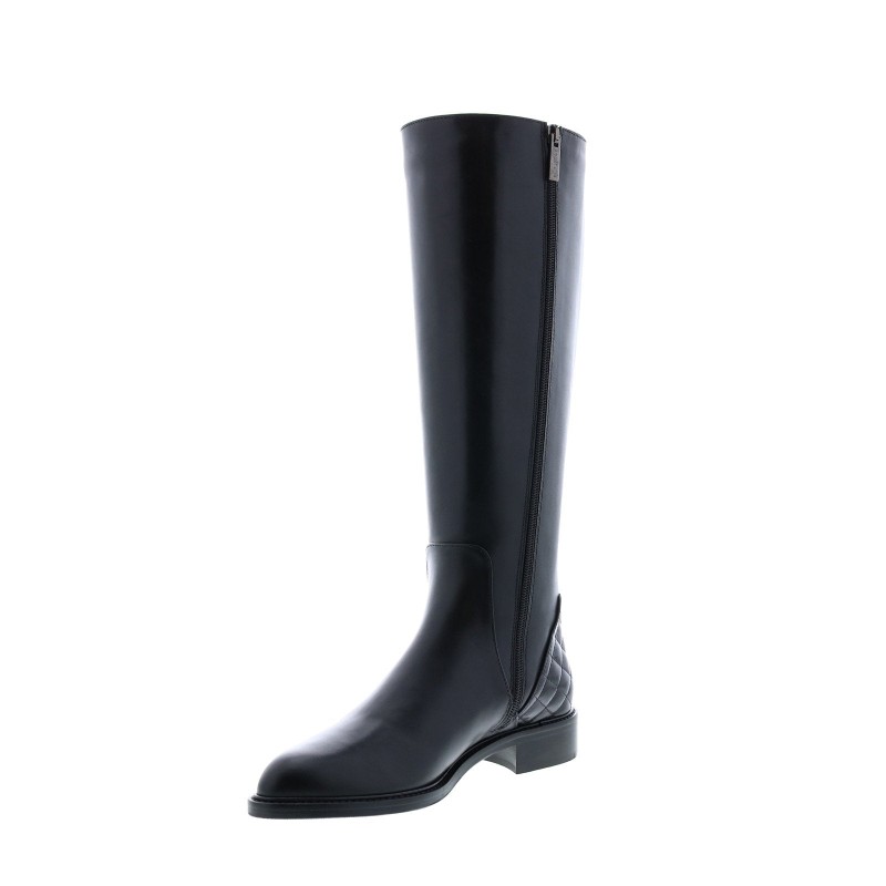 Aquatalia Geneva Calf Elastic 34l0693-blk Womens Black Leather Zipper Knee High Boots (4)