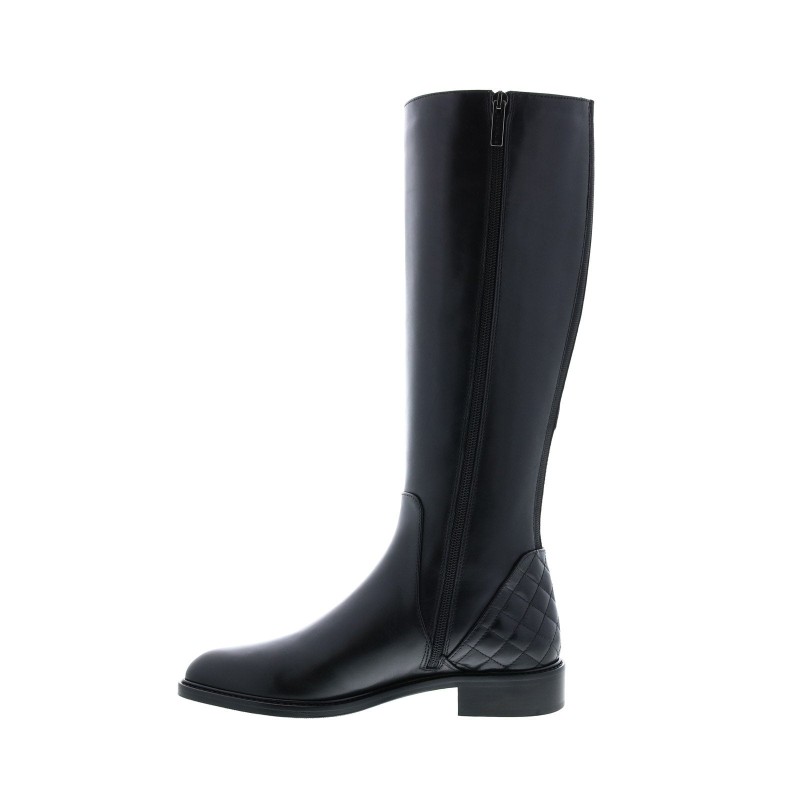 Aquatalia Geneva Calf Elastic 34l0693-blk Womens Black Leather Zipper Knee High Boots (5)