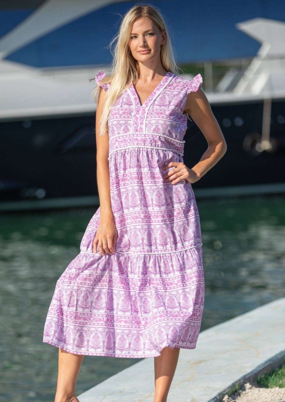 Allana Maxi Dress - Pink | 52% OFF