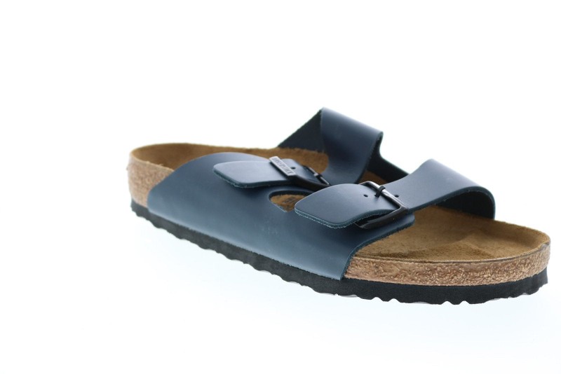 Birkenstock Arizona 51151 Mens Blue Leather Flip-flops Sandals Shoes