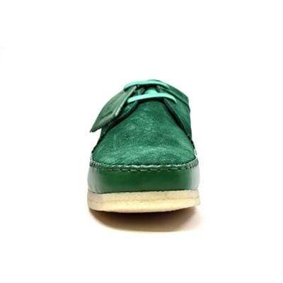 British Walkers Somerset Men's Dark Green Suede Weaver Style Crepe Sole Shoes (3)