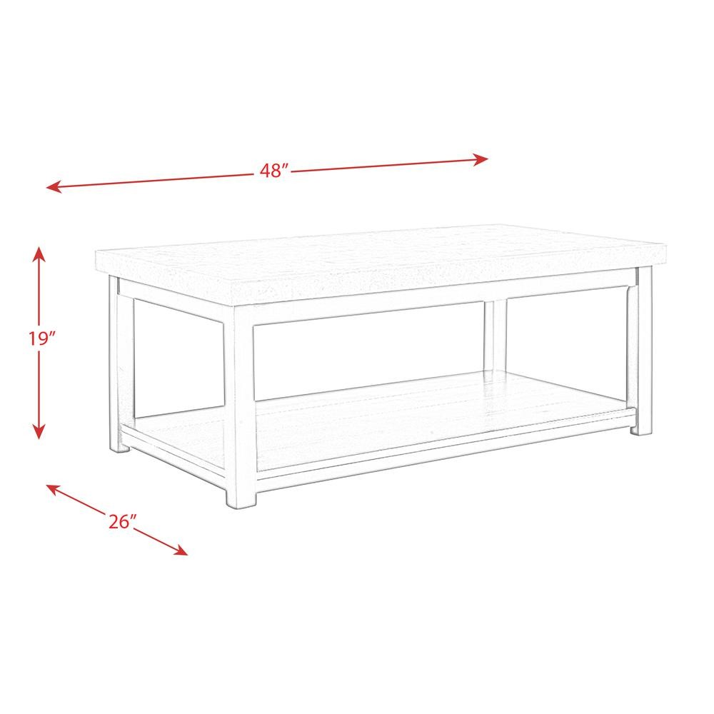 Caleb Coffee Table W/ Marble Top (2)