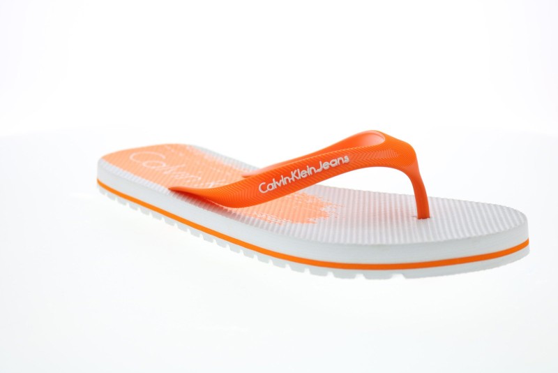 Calvin Klein Stewart Jelly 34s1582-wgf Mens Orange Synthetic Flip-flops Sandals Shoes