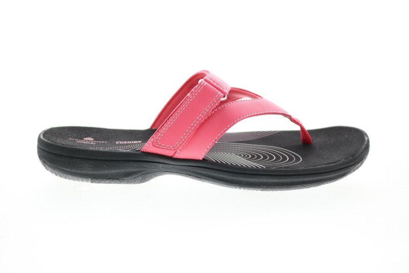 Clarks Brinkley Marin 26150263 Womens Pink Flip-flops Sandals Shoes (2)
