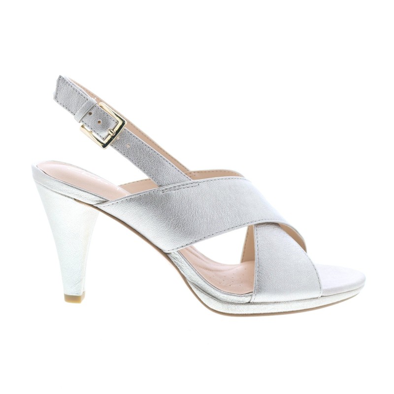 Clarks Dalia Lotus 26138863 Womens Gray Leather Pumps Heels Shoes (2)