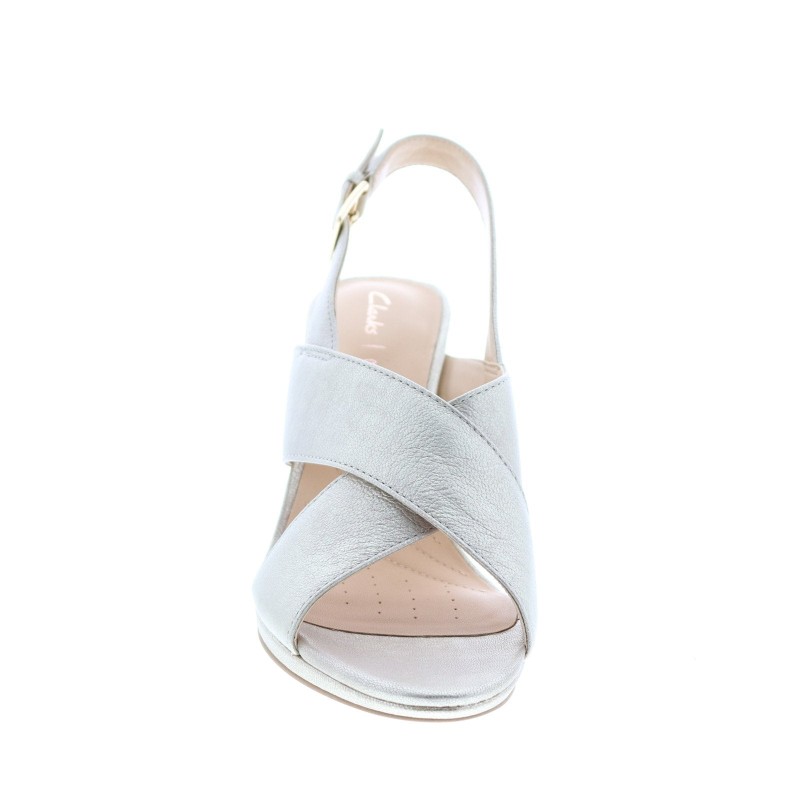 Clarks Dalia Lotus 26138863 Womens Gray Leather Pumps Heels Shoes (3)