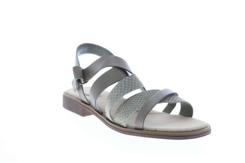 Clarks Declan Mix 26150001 Womens Gray Leather Gladiator Sandals Shoes