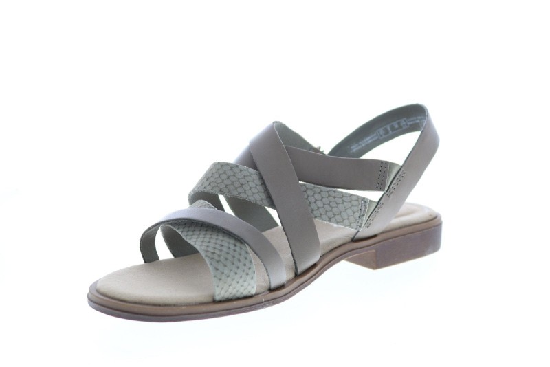 Clarks Declan Mix 26150001 Womens Gray Leather Gladiator Sandals Shoes (4)