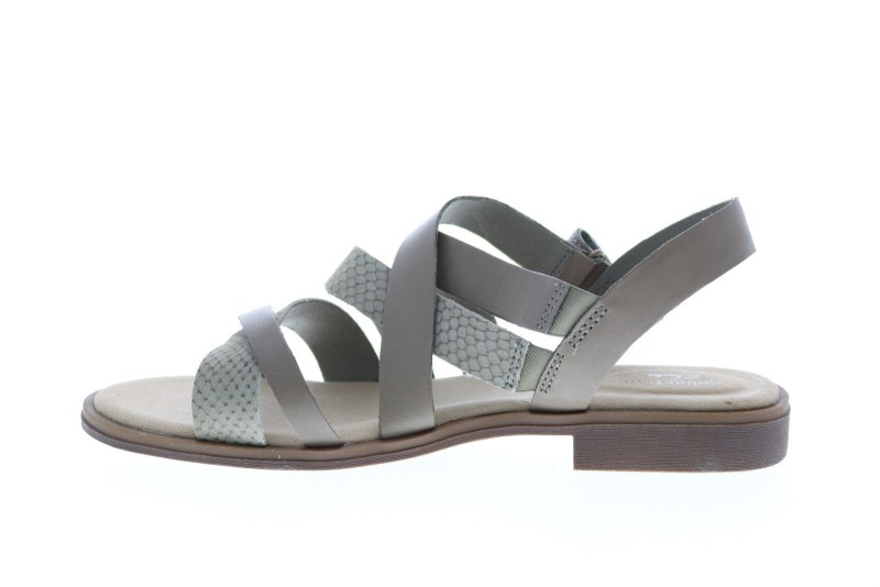 Clarks Declan Mix 26150001 Womens Gray Leather Gladiator Sandals Shoes (5)