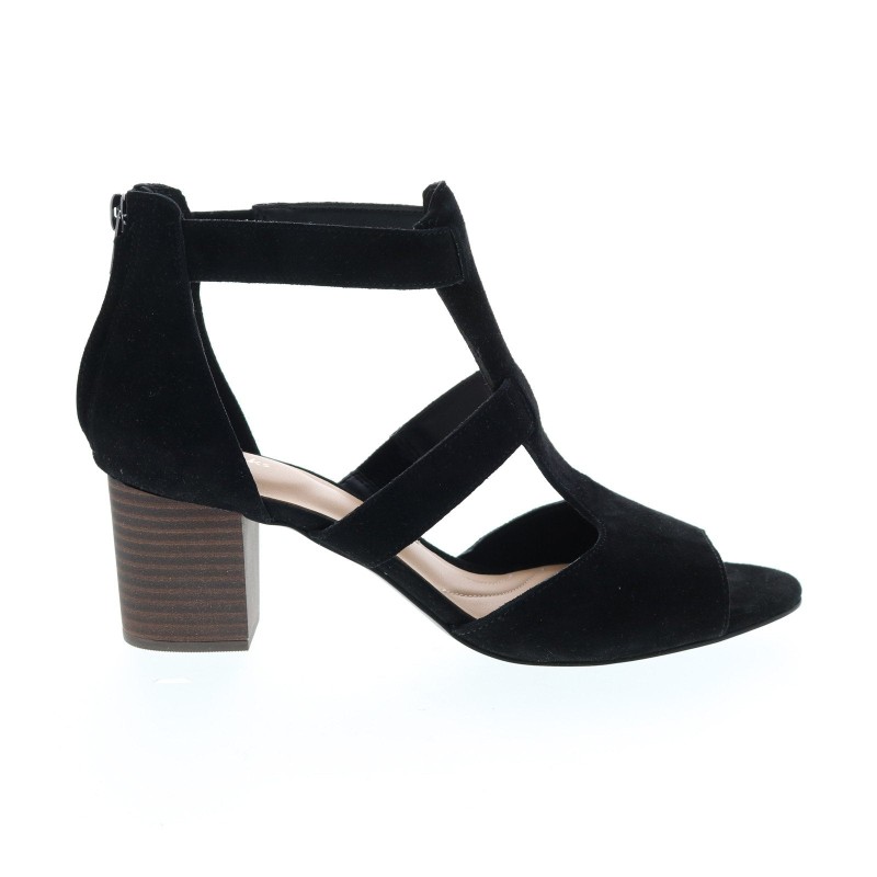 Clarks Deloria Fae 26140652 Womens Black Leather Slip On Pumps Heels Shoes (2)
