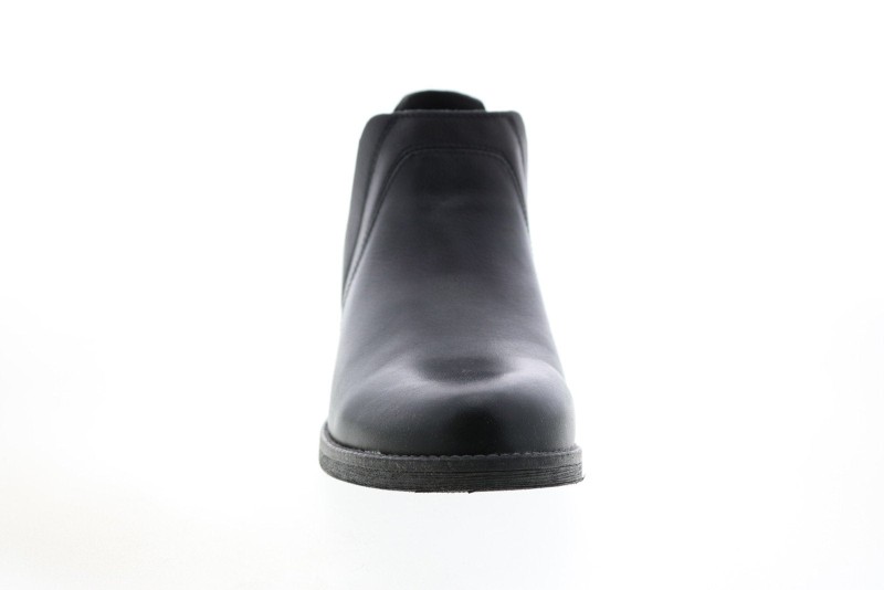 Clarks Demi Beat Leather 26135351 Womens Black Wide Slip On Chelsea Boots (3)