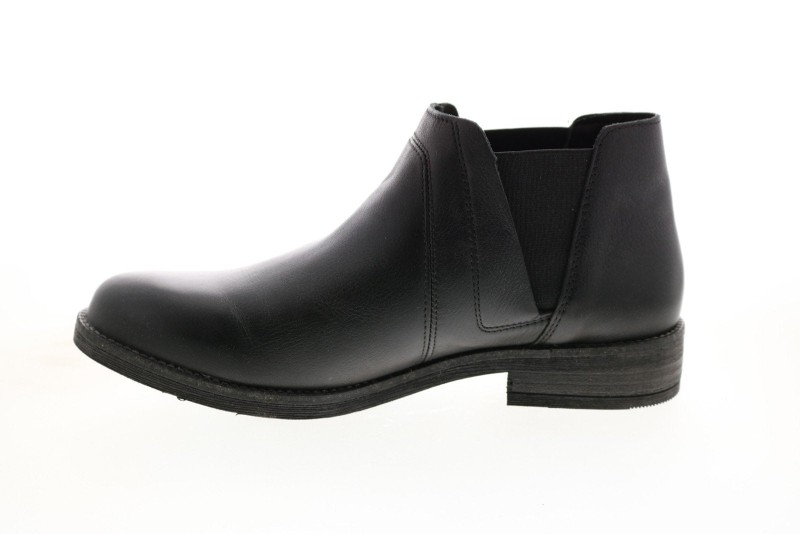Clarks Demi Beat Leather 26135351 Womens Black Wide Slip On Chelsea Boots (5)