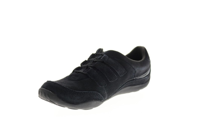 Clarks Haley Gem 26150115 Womens Black Suede Lifestyle Sneakers Shoes (4)