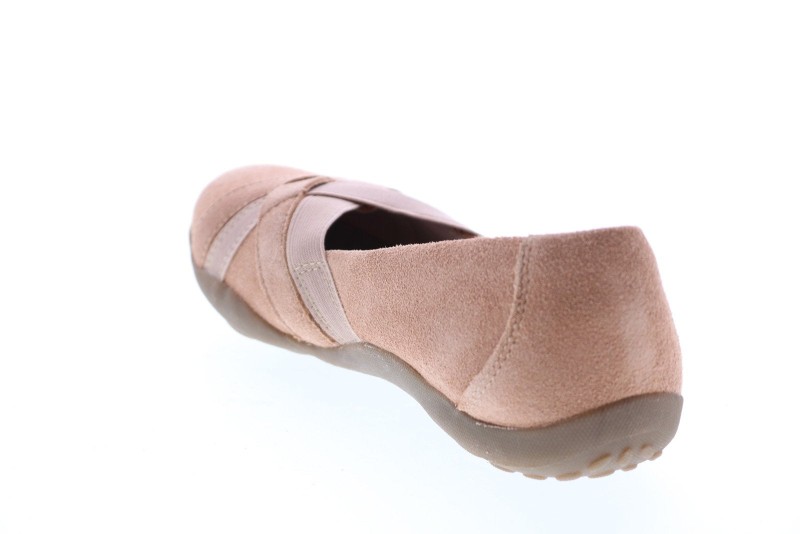 Clarks Haley Jay 26146929 Womens Pink Suede Slip On Ballet Flats Shoes (2)