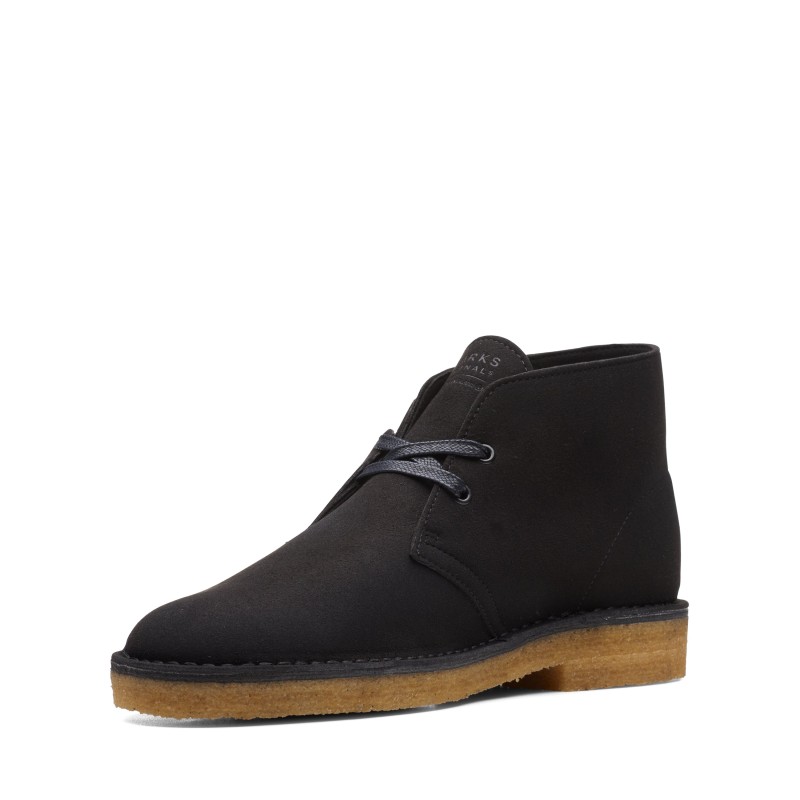 Clarks Mens Desert Boot Black Vegan (4)
