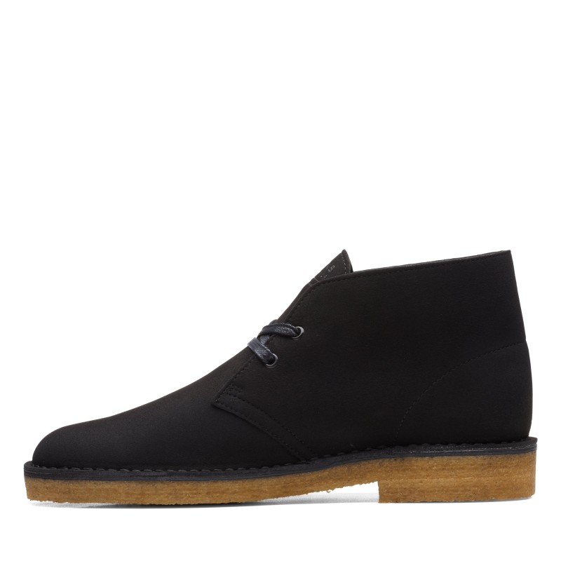 Clarks Mens Desert Boot Black Vegan (5)