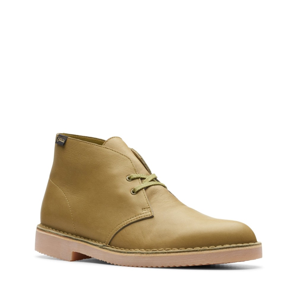 Clarks Originals Desert Boot Gtx Men's Khaki Green Leather 26144315 (2)