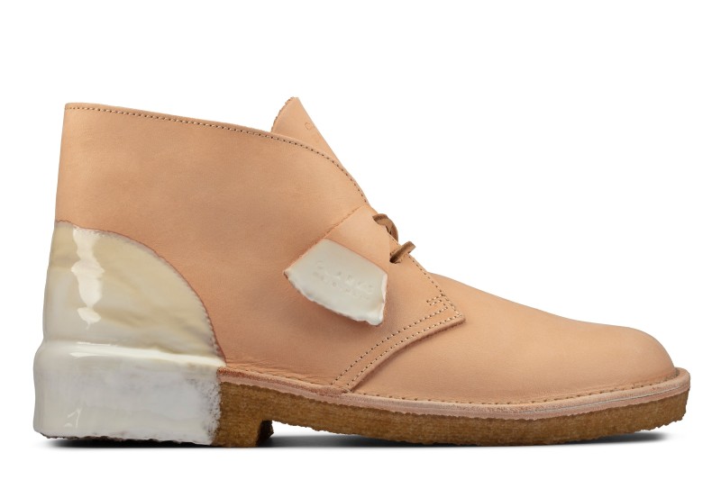 Clarks Mens Desert Boot Natural White 26159091