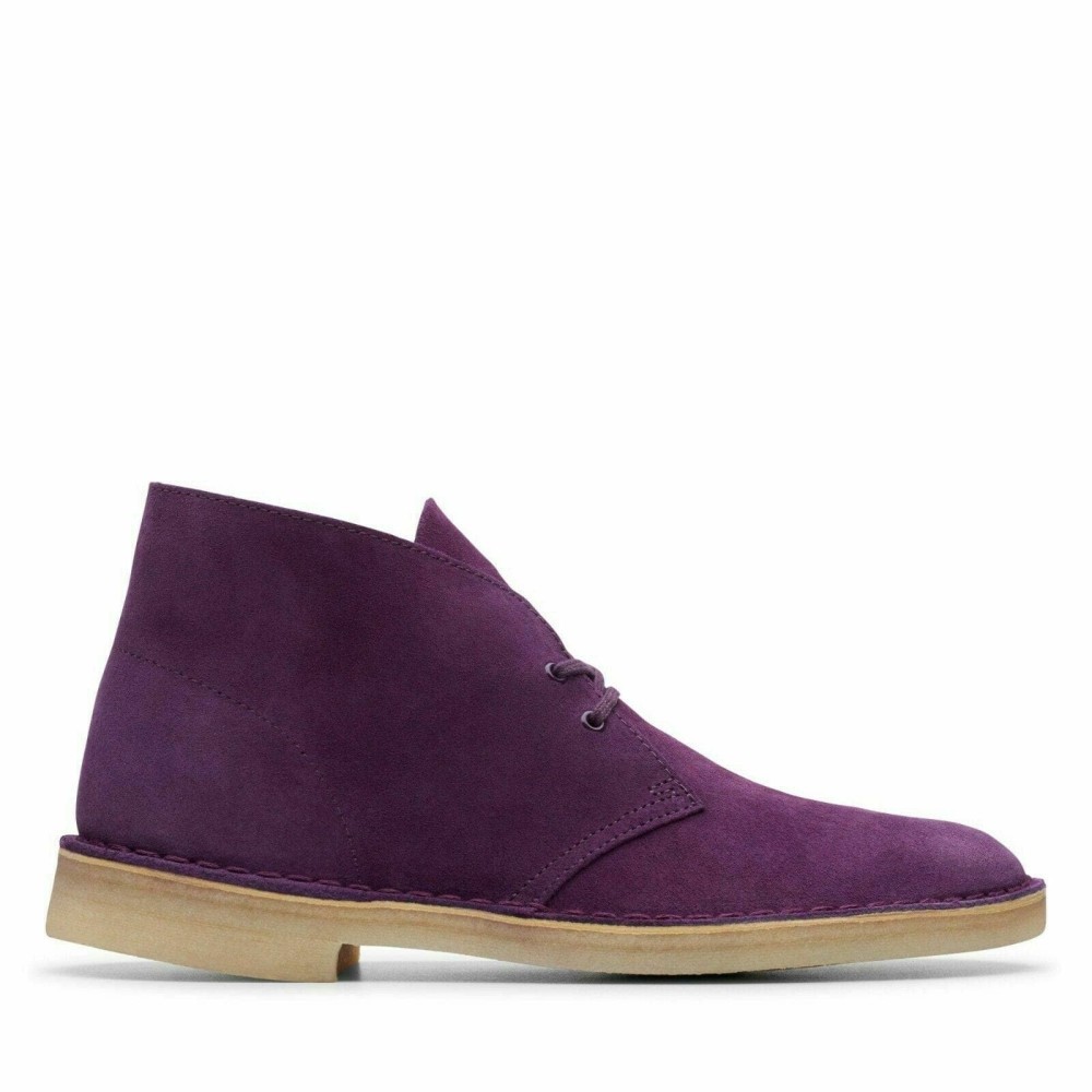 Clarks Originals Desert Boot Men's Purple Suede 26144167