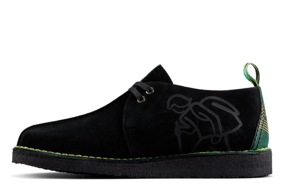 Clarks Originals Desert Trek Jamaica Men's Black Multi Suede 26156058 (4)