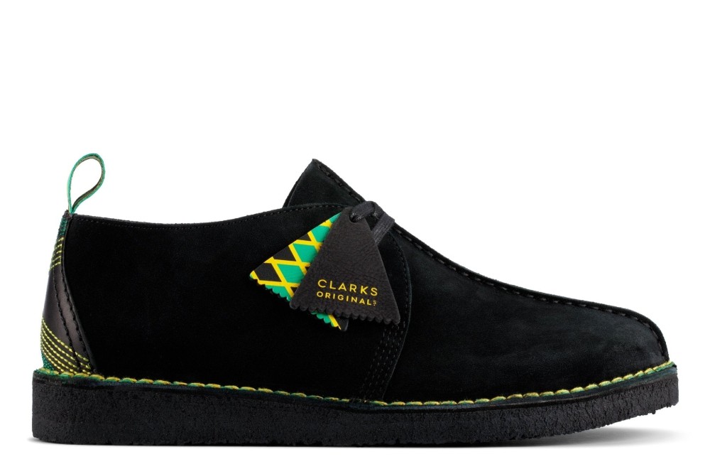 Clarks Originals Desert Trek Jamaica Men's Black Multi Suede 26156058