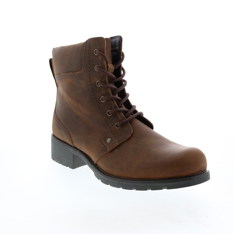 Clarks Orinoco Spice 26110935 Womens Brown Leather Zipper Dress Boots