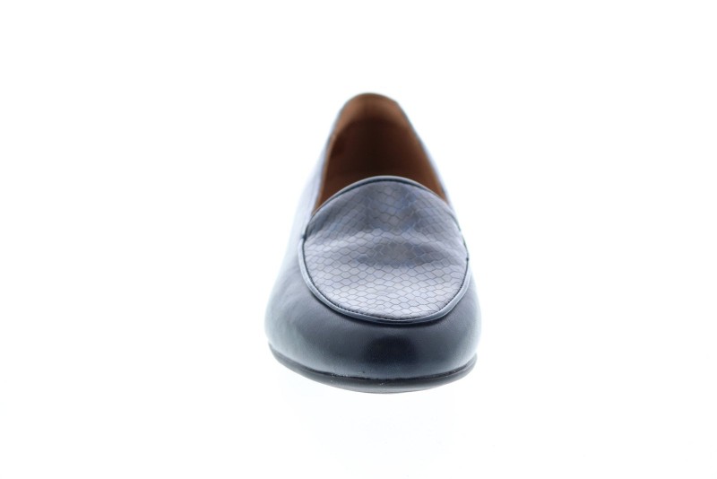 Clarks Un Blush Ease 26148107 Womens Blue Leather Loafer Flats Shoes (3)