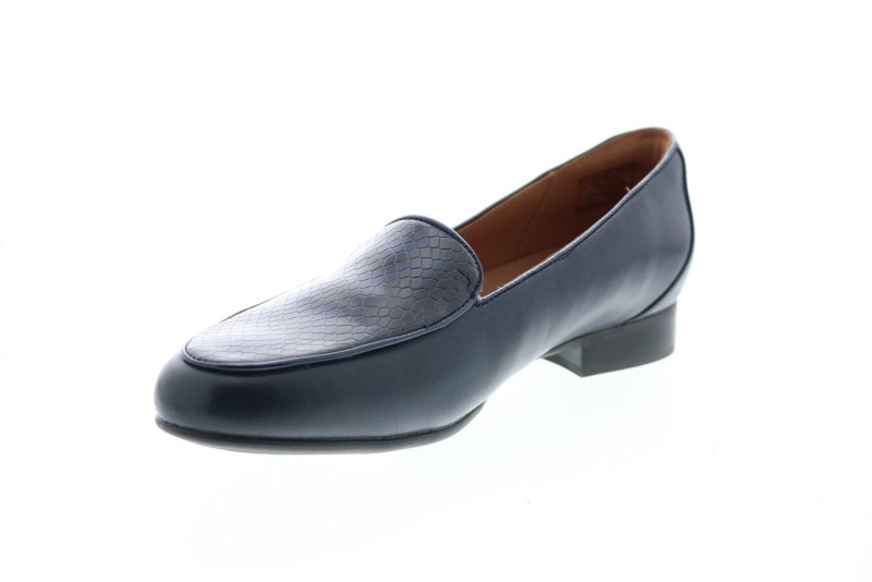 Clarks Un Blush Ease 26148107 Womens Blue Leather Loafer Flats Shoes (4)