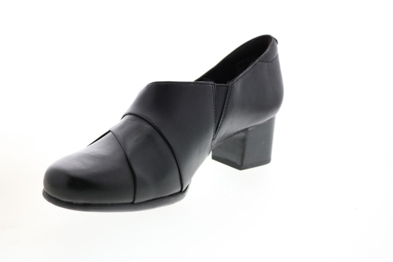 Clarks Un Damson Adele 26146981 Womens Black Wide Leather Pumps Heels Shoes (4)
