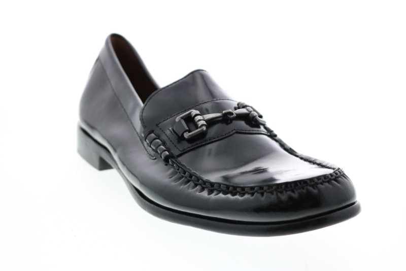 Cole Haan Ch18 Mens Black Leather Loafers & Slip Ons Tasseled Shoes