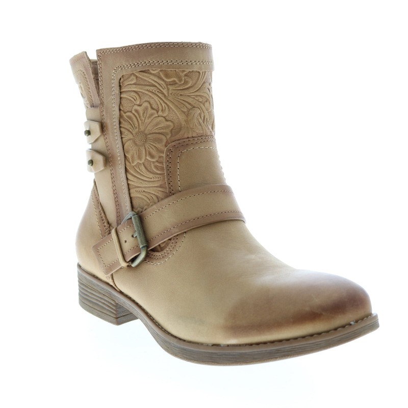 Comfortiva Torrance Ct0008300 Womens Brown Leather Zipper Western Boots
