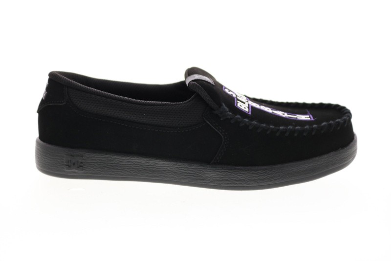 Dc Black Sabbath Villain 2 Mens Black Nubuck Collaboration Sneakers Shoes (2)