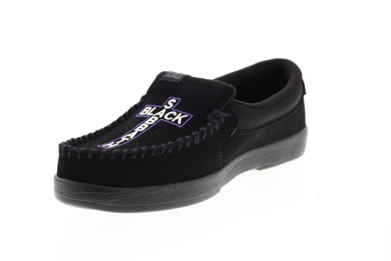 Dc Black Sabbath Villain 2 Mens Black Nubuck Collaboration Sneakers Shoes (4)