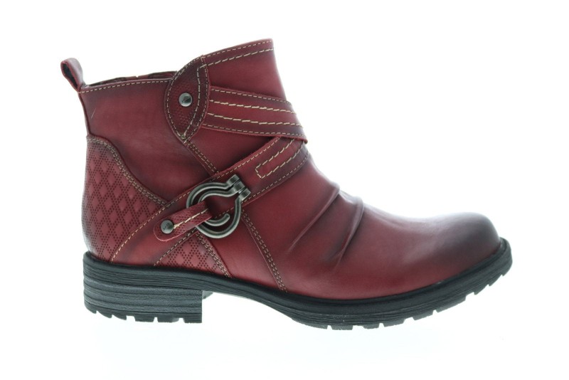Earth Laurel Soft Leather Womens Burgundy Slip On Ankle & Booties Boots (2)