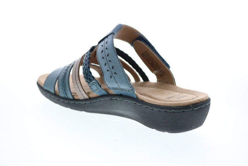Earth Origins Hayward Hollie Womens Blue Leather Strap Sandals Shoes (2)