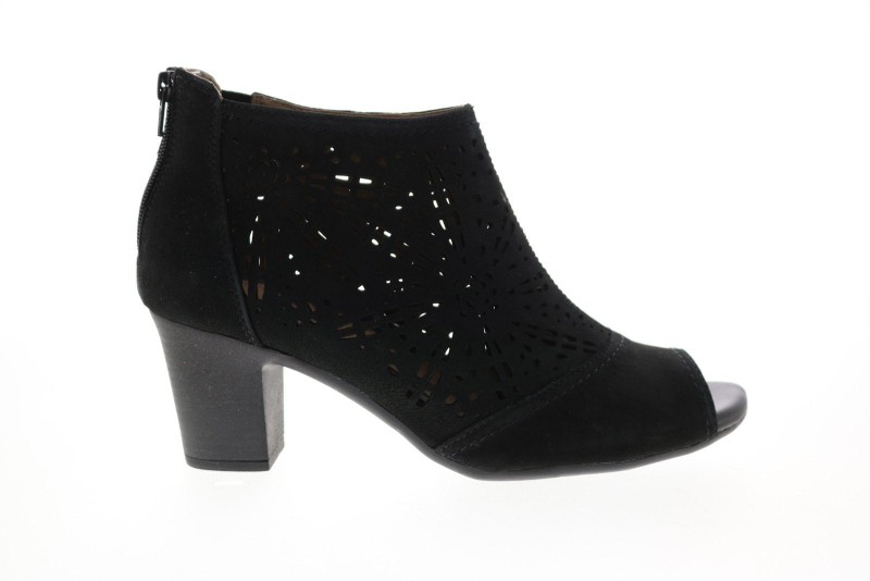 Earth Origins Shaye Womens Black Suede Zipper Ankle & Booties Boots (2)