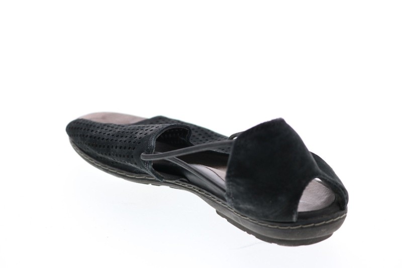 Earth Shelly Shelly-blk Womens Black Nubuck Slip On Slingback Flats Shoes (2)