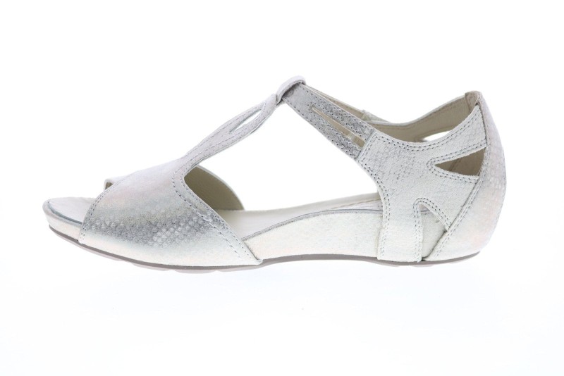 Earthies Ponza T-strap Ponza-wto Womens White Synthetic Strap Sandals Shoes (5)