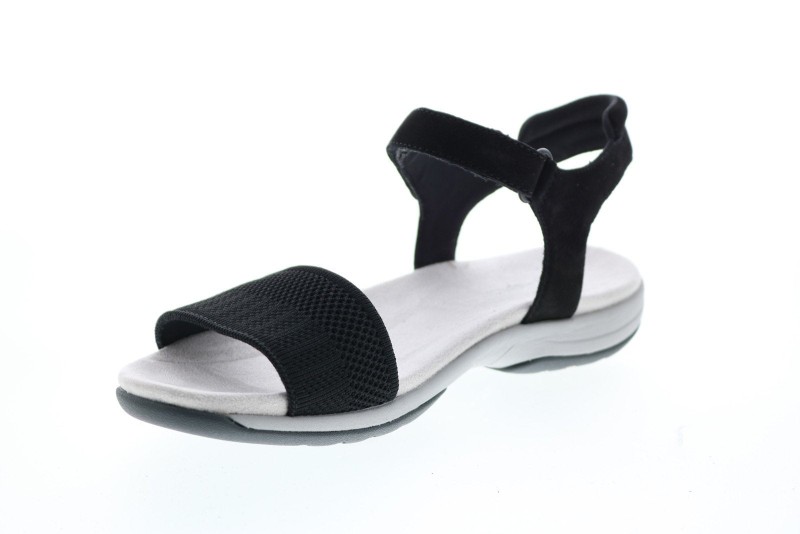 Easy Spirit Shaliey Seshailey Womens Black Leather Sport Sandals Shoes (4)
