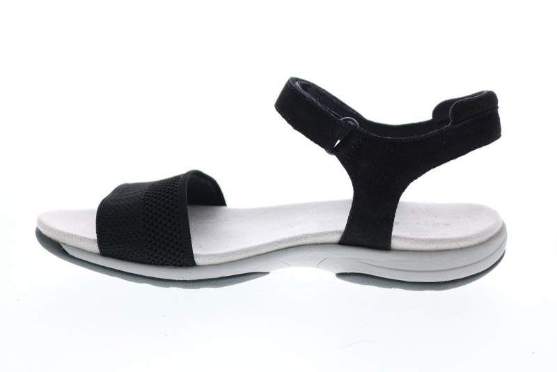 Easy Spirit Shaliey Seshailey Womens Black Leather Sport Sandals Shoes (5)