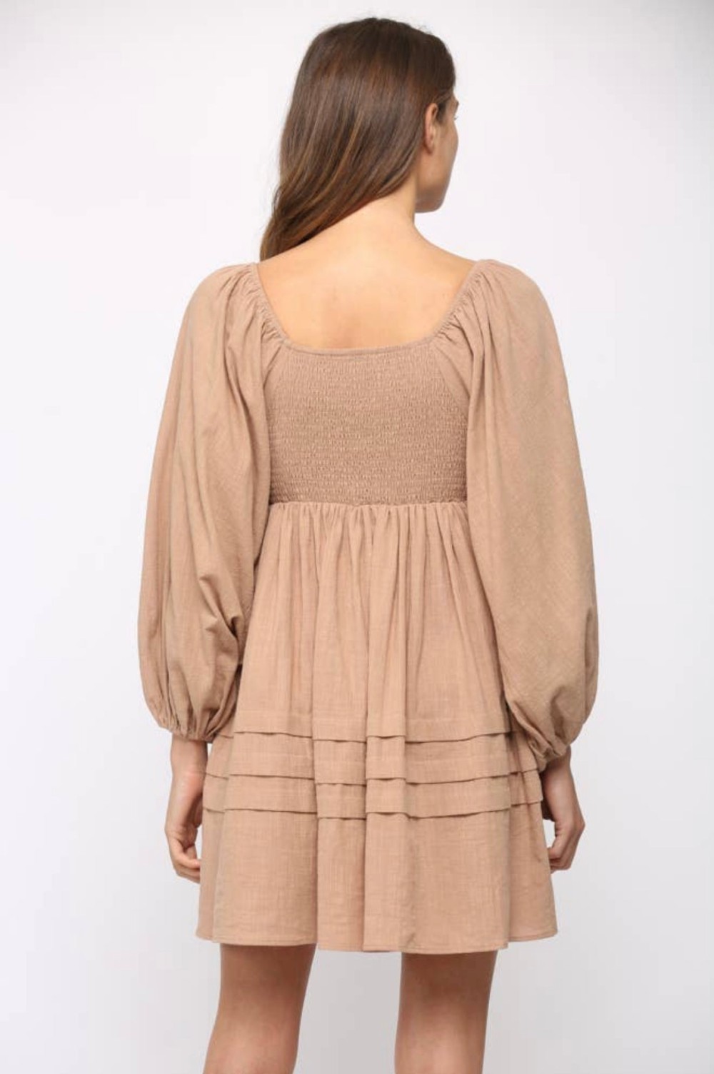 Puff Sleeve Dress Ls Licorice main image 1