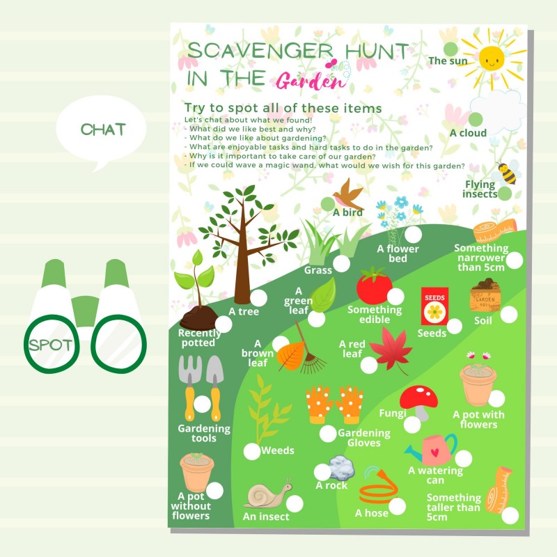 Garden Scavenger Hunt For Kids - Digital Printable (2)