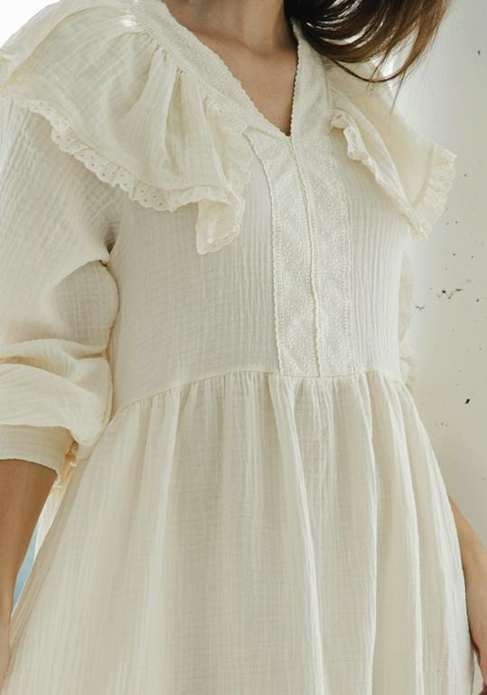 Gauze Lace Dress The Good Boutique