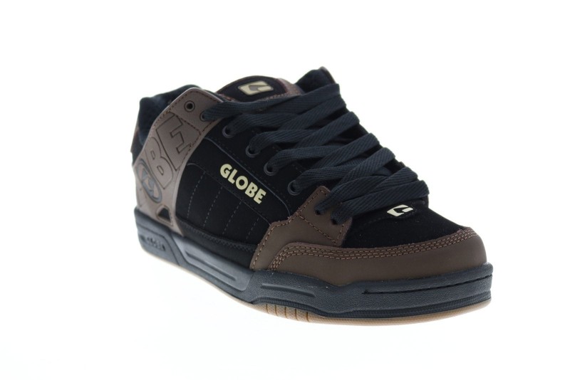 Globe Tilt Gbtilt Mens Black Nubuck Lace Up Skate Inspired Sneakers Shoes