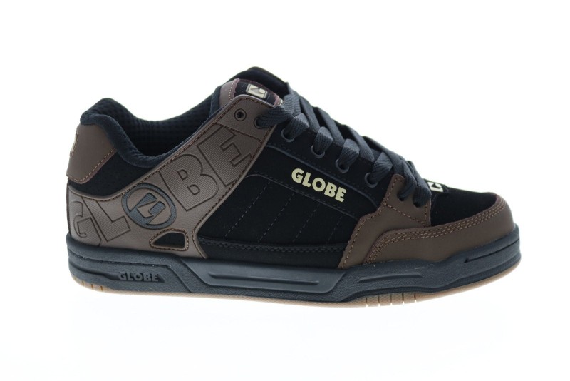 Globe Tilt Gbtilt Mens Black Nubuck Lace Up Skate Inspired Sneakers Shoes (2)
