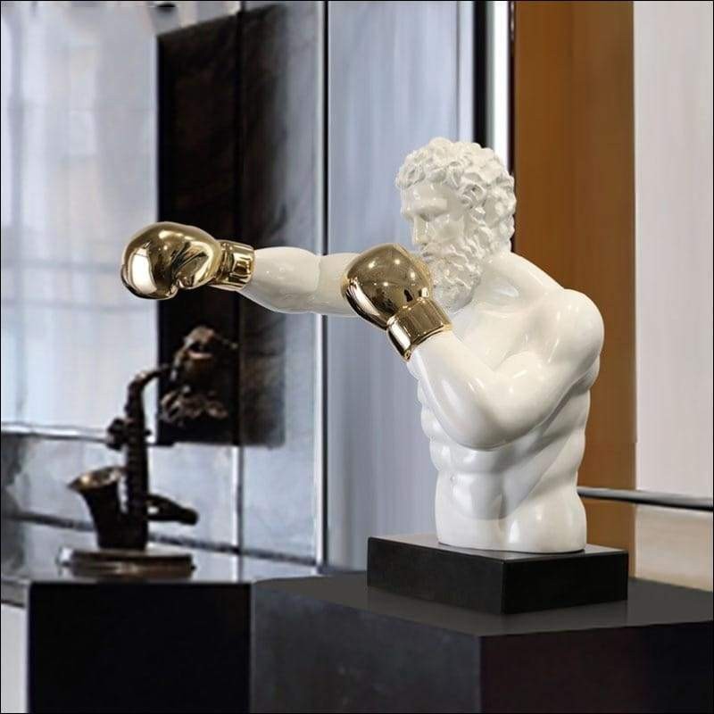 Golden Glove Boxer Sculpture