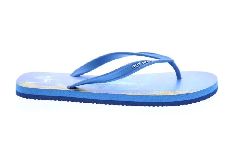Guy Harvey Cayman Tarpon Ghmcaymamr-4340 Mens Blue Flip-flops Sandals Shoes (2)