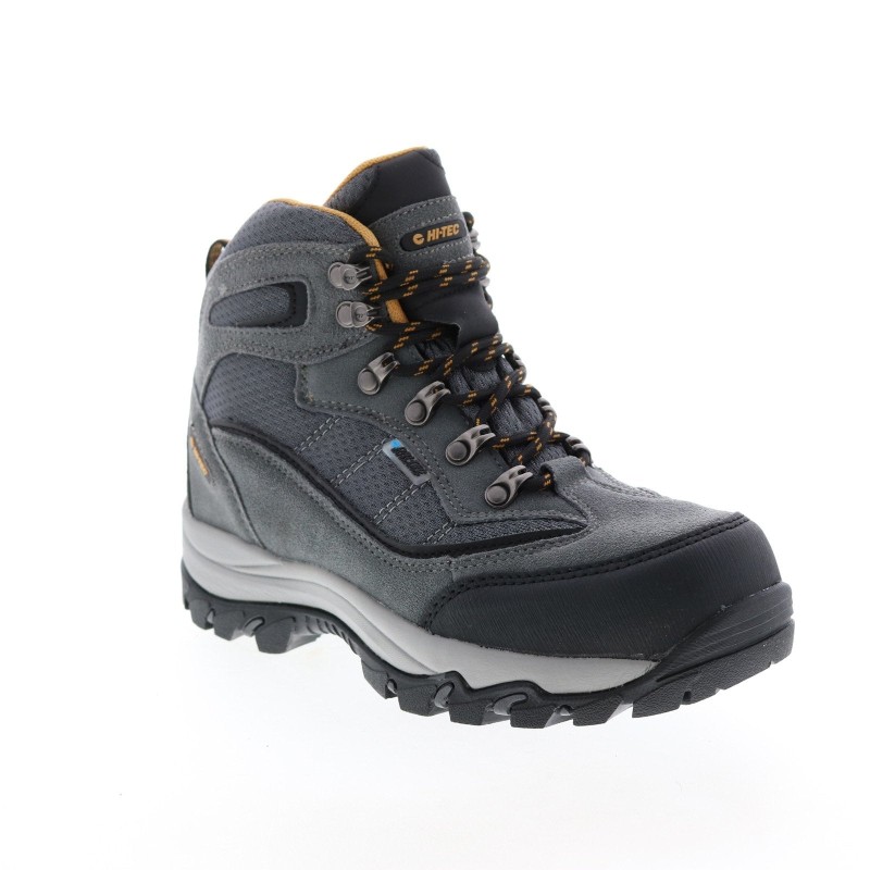 Hi-tec Skamania H-23173 Womens Gray Leather Lace Up Ankle Hiking Boots