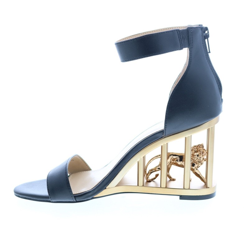 Katy Perry The Leon Womens Black Leather Slip On Strap Heels Shoes (5)